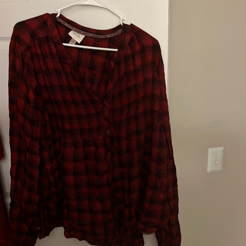 Knox Rose long sleeve top with buttons, size women’s XXL